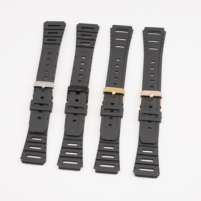 Dây đeo đồng hồ thể thao thay thế bằng TPU cho Casio CA-53W CA-61W FT-100W W-520U W-720G