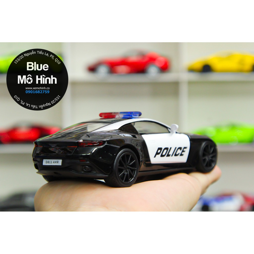 Blue mô hình | Xe cảnh sát mô hình Aston Martin DB11 police 1:32