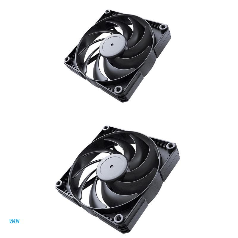 Quạt tản nhiệt Phanteks PWM khung gầm lưu lượng gió lớn không gây tiếng ồn có vòng đệm cao su giảm chấn 9 cánh màu đen
