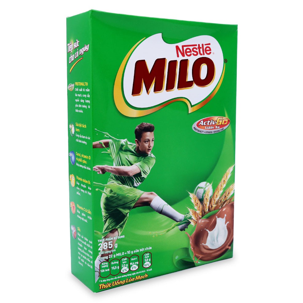 Milo hộp giấy 285gr