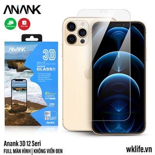 Kính Cường Lực iPhone 12 Pro Max ANANK 3D Trong Suốt Không Viền Đen