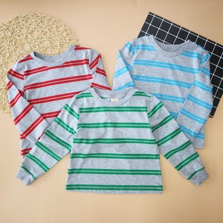 Áo Thun Trẻ Em 2-7 Tuổi, 11-23kg Kẻ Sọc SILBER KIDS