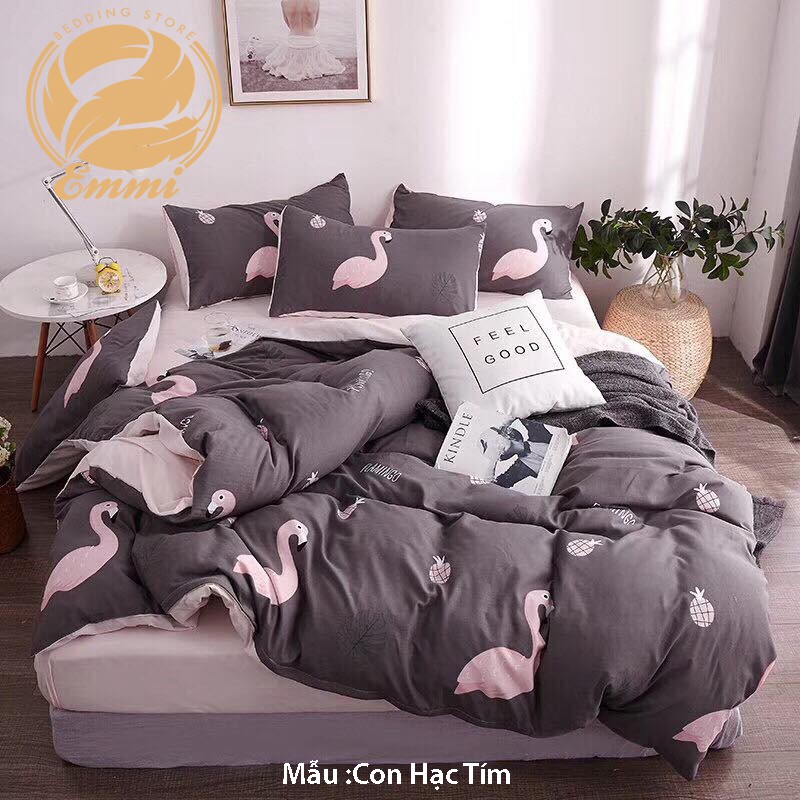 Bộ Chăn Ga Đũi  Emmidecor  ( gối chăn , gối nệm , bộ chăn ga , drap đũi ,drap đũi , mền đũi )