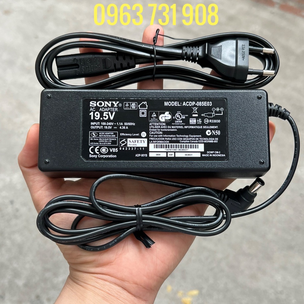 Dây nguồn tivi sony 19.5V-4.35A/4.36A bản gốc hàng Indonesia