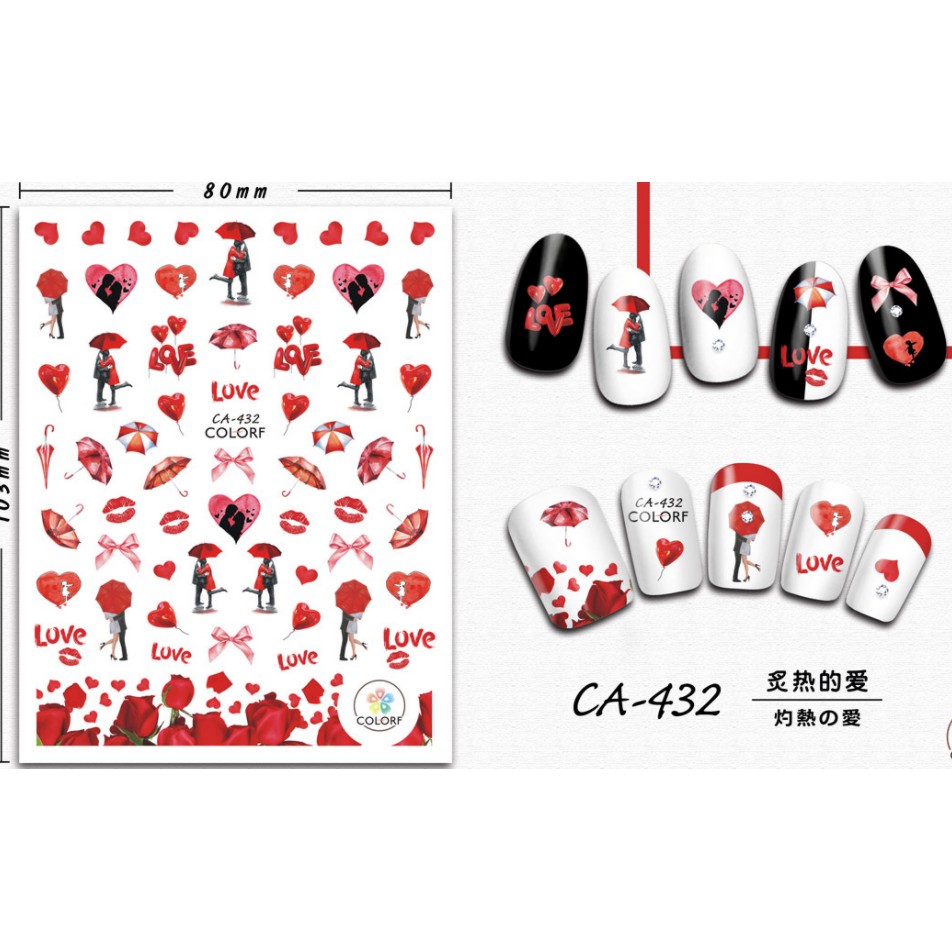 Sticker & Decal dán móng tay hình môi