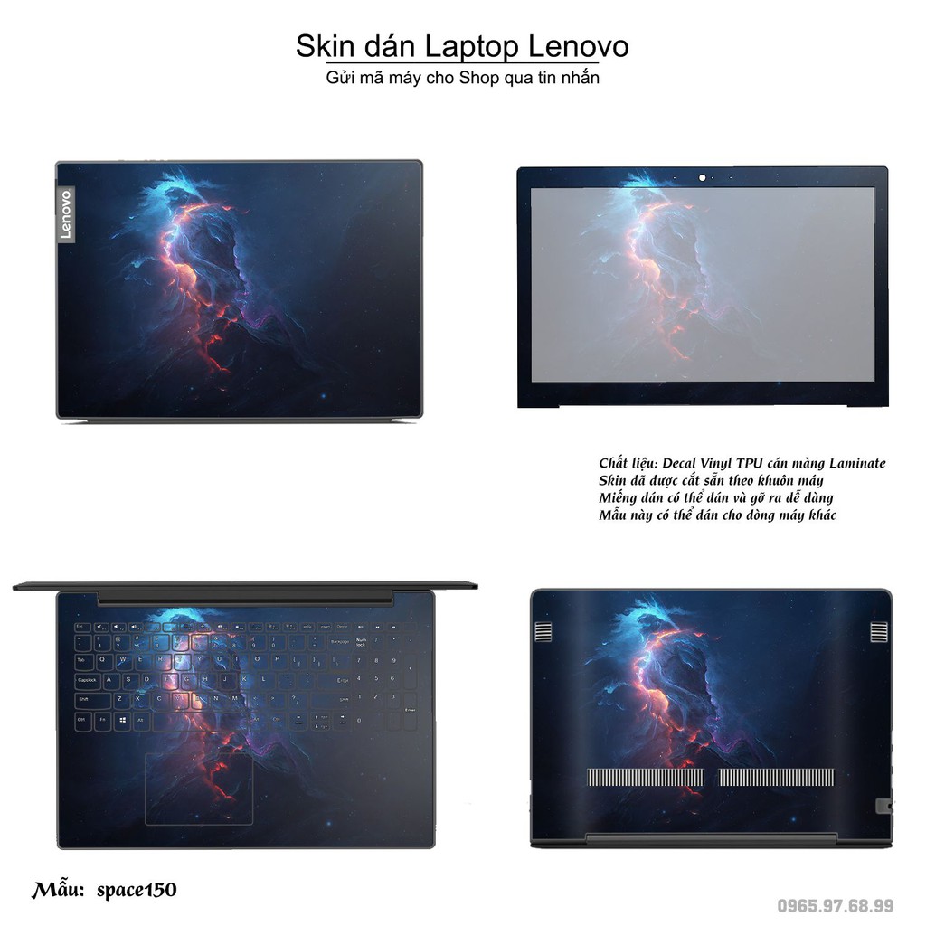 Skin dán Laptop Lenovo in hình không gian _nhiều mẫu 25 (inbox mã máy cho Shop)