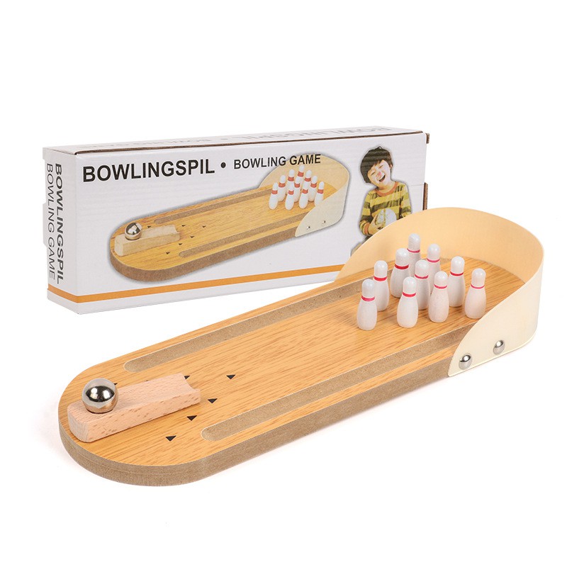 Bộ Đồ Chơi Bowling Mini Cho Bé Tương Tác Với Ba Mẹ - Đồ Chơi Vận Động Bằng Gỗ Cao Cấp