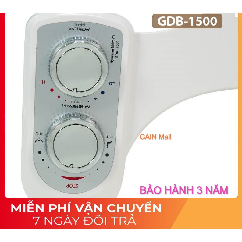 Vòi rửa vệ sinh thông minh Hyundae Bidet GDB1500, 2 Vòi Nóng Lạnh, Chính Hãng, BH 3 Năm, Linh Kiện 100% Hàn Quốc