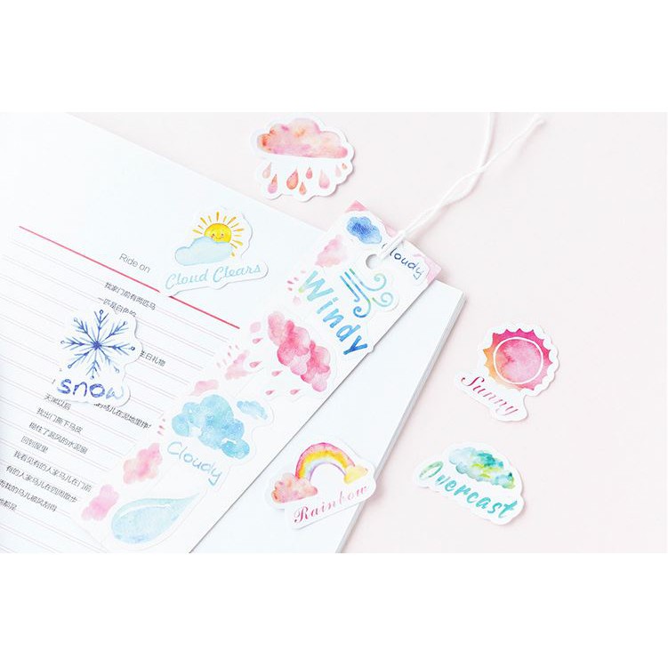 Hộp 45 Miếng Dán Sticker Trang Trí Thời Tiết