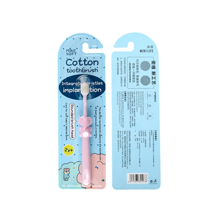 Bàn chải sợi cotton siêu mềm cho bé 2-10t