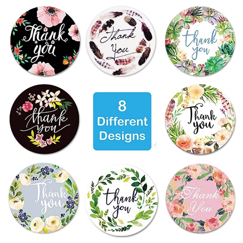 Cuộn 10 Tờ Miếng Dán In Chữ Thank You Độc Đáo