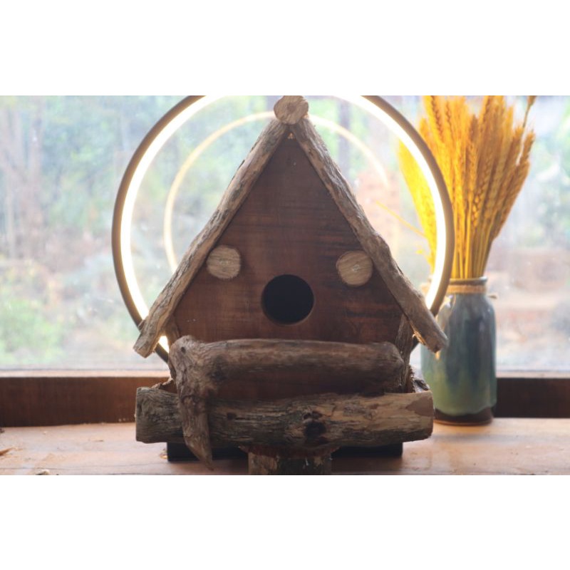 Nhà chim cắm sân vườn gỗ tự nhiên