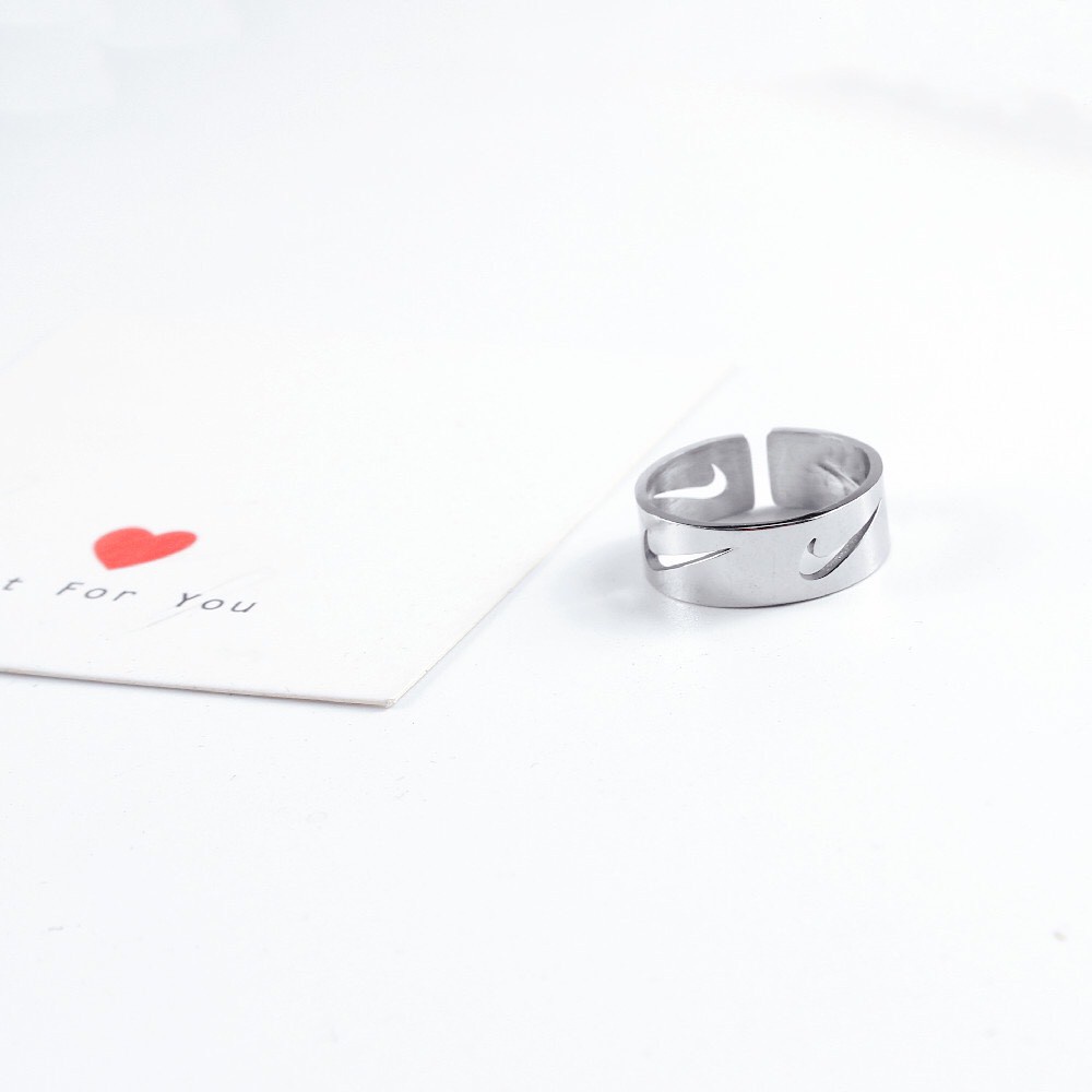 Set vòng tay, nhẫn unisex bản dày màu bạc phong cách ulzzang phù hợp cho nam nữ - BROO Official