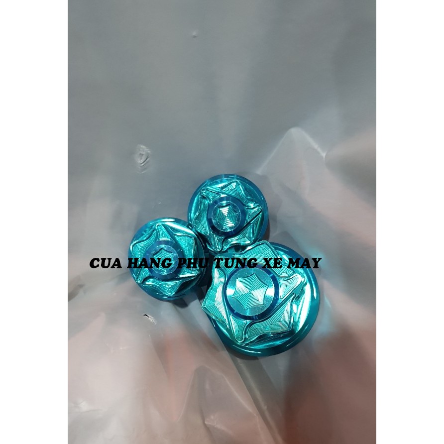 Bộ 3 ốc chảng ba GR5 titannium cao cấp gắn Raider Fi/ Sonic/ Satria