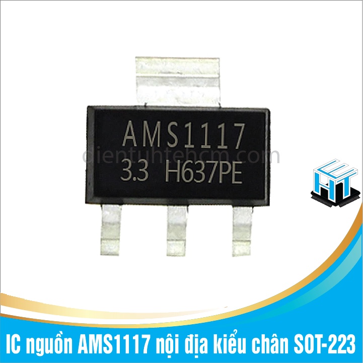 IC nguồn AMS1117 nội địa kiểu chân SOT-223 5V