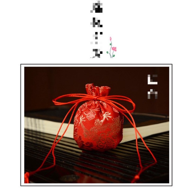 Túi gấm ĐEO CỔ trang trí họa tiết đựng omamori may mắn bình an