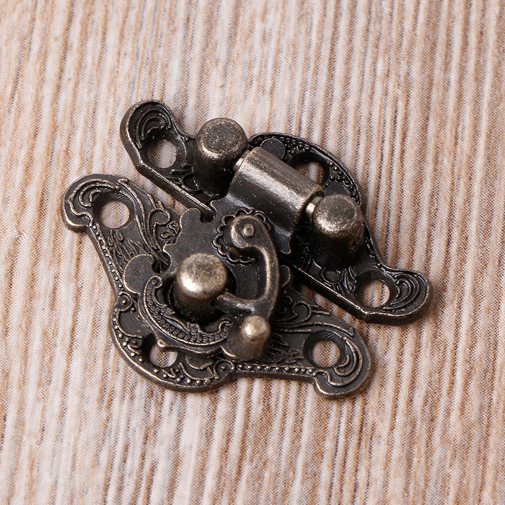 Set chốt khóa cửa gỗ bằng hợp kim kẽm vintage