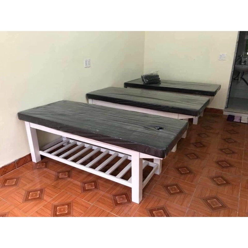 Giường spa chân gỗ loại đẹp kích thước 70x180cm và 75x185cm