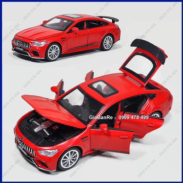 XE MÔ HÌNH KIM LOẠI - MERCEDES GT3 TỈ LỆ 1:32 - MỞ 4 CỬA - 9809