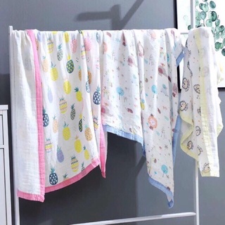 Khăn tắm xô 4 lớp bo viền cho bé trai, bé gái (110cm*110cm)