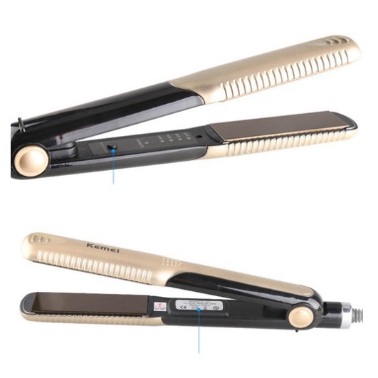 Máy ép, duỗi ,làm thẳng tóc mini giá rẻ làm nóng nhanh ,chuyên nghiệp với 4 mức chỉnh nhiệt Kemei KM 327