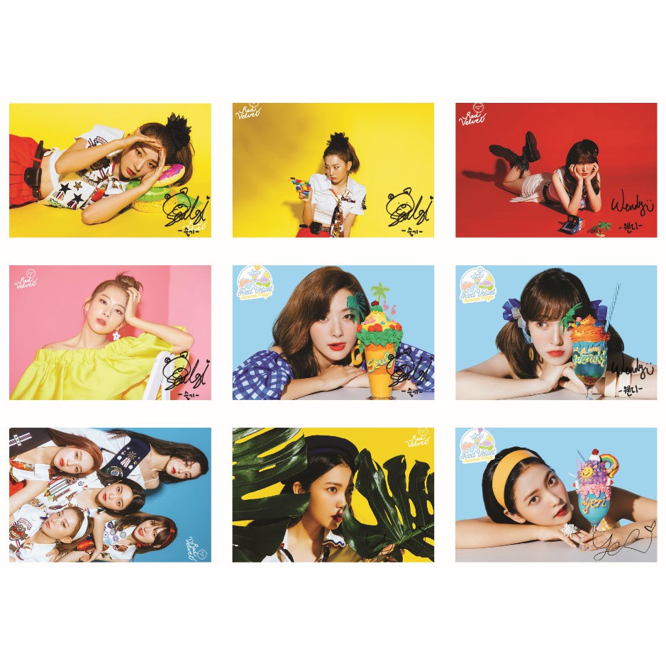 Lomo card ảnh nhóm RED VELVET - Summer Magic - POWER UP concept photo full 36 ảnh Có chữ ký
