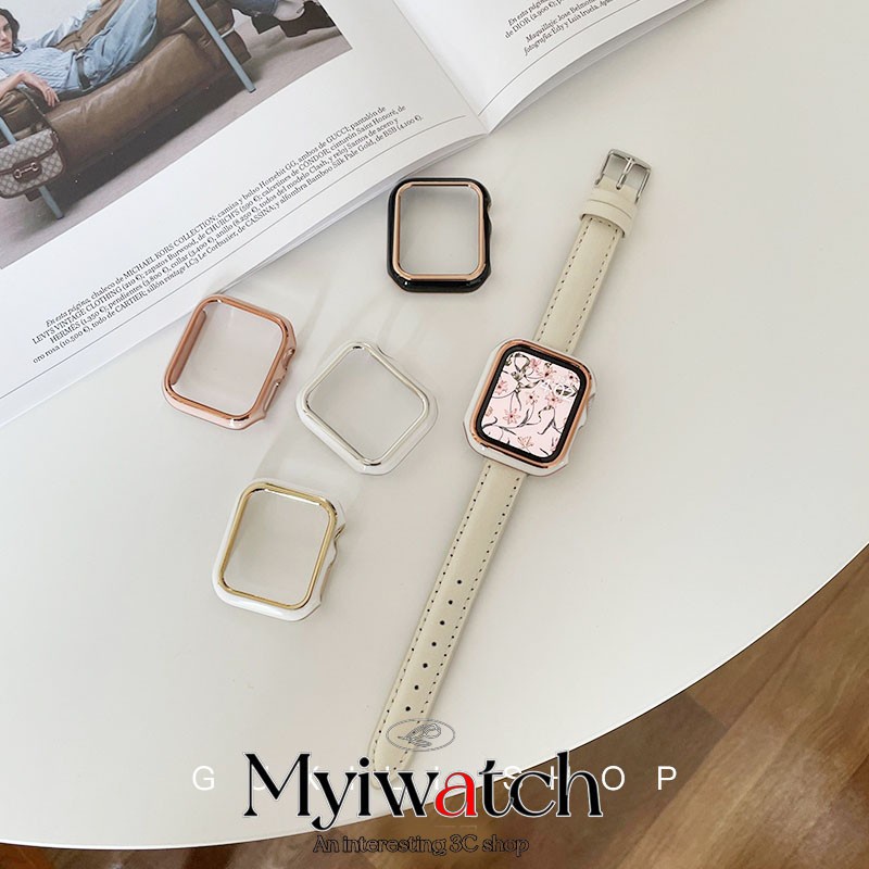 Vỏ cứng hai màu bảo vệ toàn diện chống rơi vỡ thích hợp cho Apple Iwatch Se 6 5 4 3 2 38mm 40mm 42mm 44mm