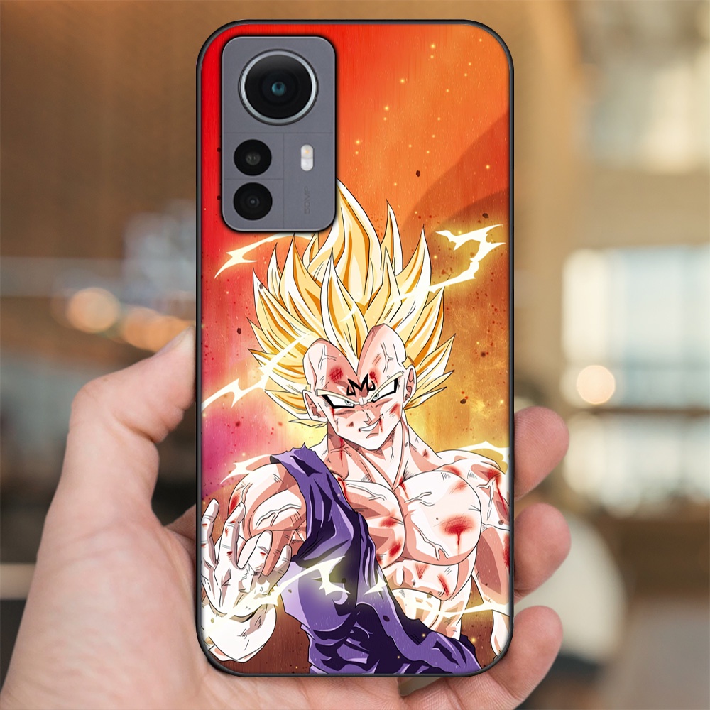 Ốp lưng Xiaomi 12 viền đen in hình Vegeta Dragon Ball