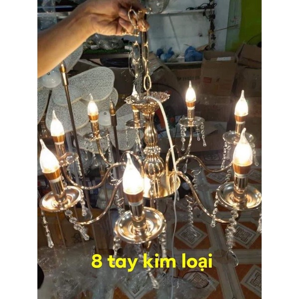 Đèn Chùm treo Trần 12 tay 2 tầng, Đèn Trang Trí Studio