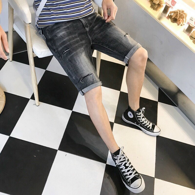 QUẦN JEAN NAM QUẦN SHORT JEAN CO GIÃN