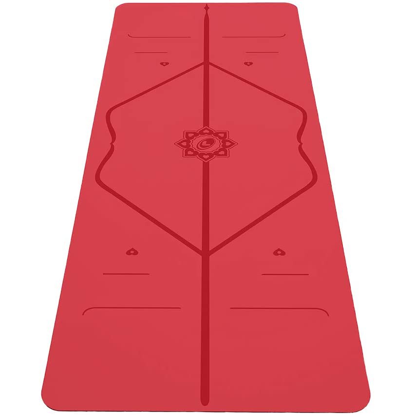 Thảm tập yoga định tuyến PU Liforme màu đỏ 4.2mm - Tình yêu