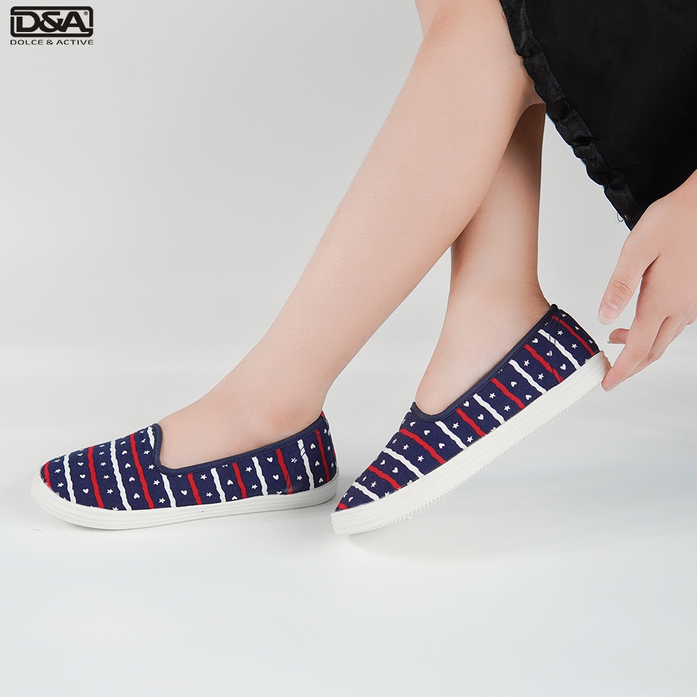 Giày slipon bé gái D&amp;A EPG1926 siêu nhẹ siêu bền