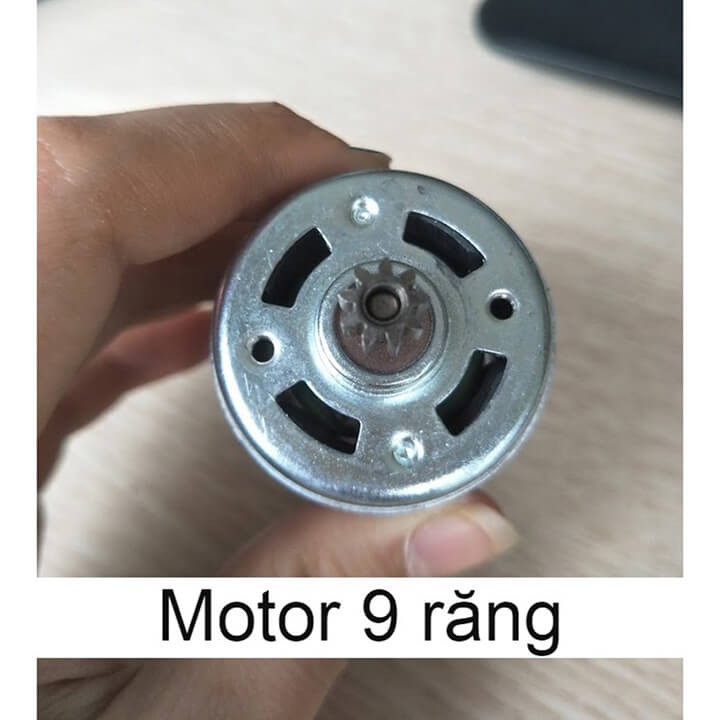 Motor 550 công suất cao có sẵn bánh răng chuyên cho máy pin 12V loại 12 răng, 9 răng, động cơ thay thế máy pin