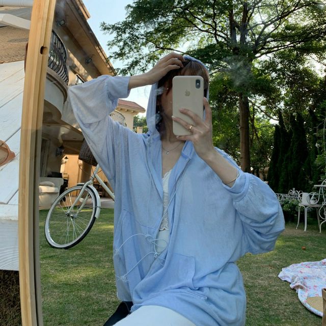 Áo khoác choàng mỏng chống nắng thun mỏng ulzzang | BigBuy360 - bigbuy360.vn