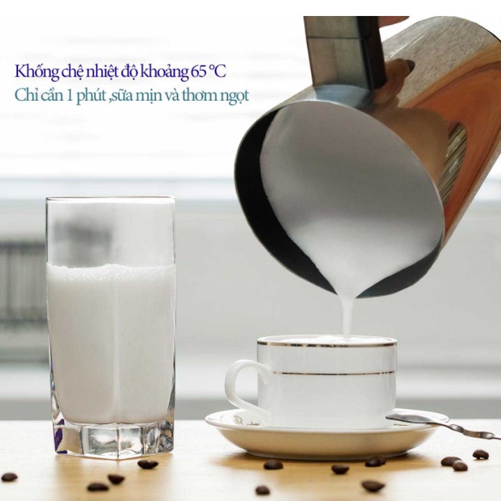 Máy đánh sữa và tạo bọt cao cấp: Mã sản phẩm MFB1501F - Dung tích: 240ml - Chất liệu: Inox 304 và nhựa ABS