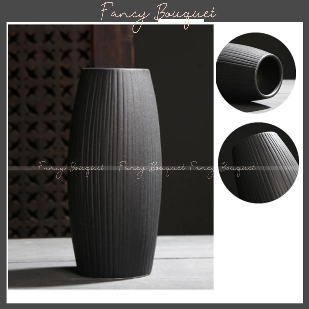 Lọ Hoa Gốm Sứ Đen Cao Cấp ❤️FREESHIP❤️ Bình Hoa Trang Trí Sang Trọng , Tinh Tế