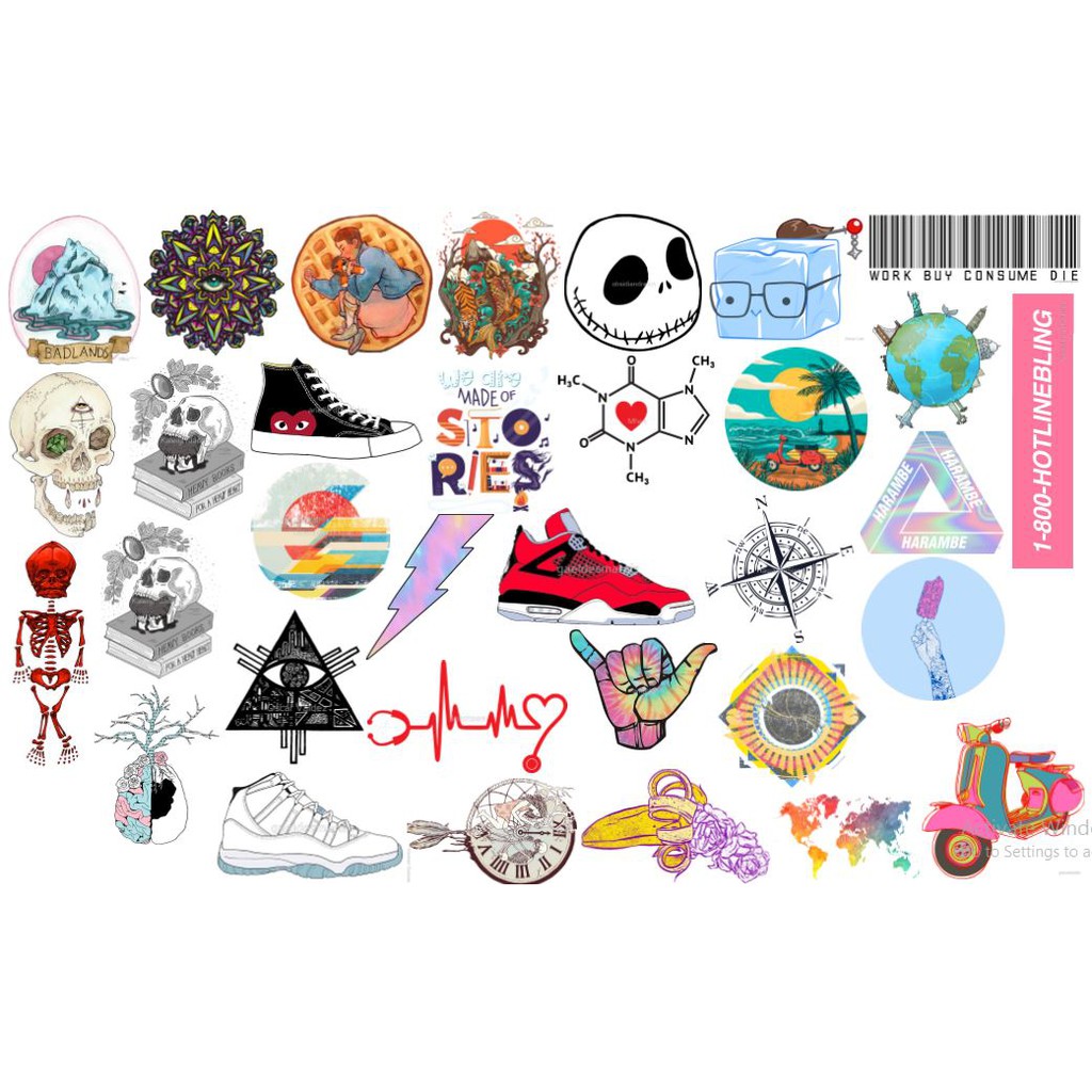 STICKER dán Vali, xe, barber shop, Mũ bảo hiểm , macbook, đàn, tường... Nhập mã GIẢM GIÁ 15k khi mua từ 3 set
