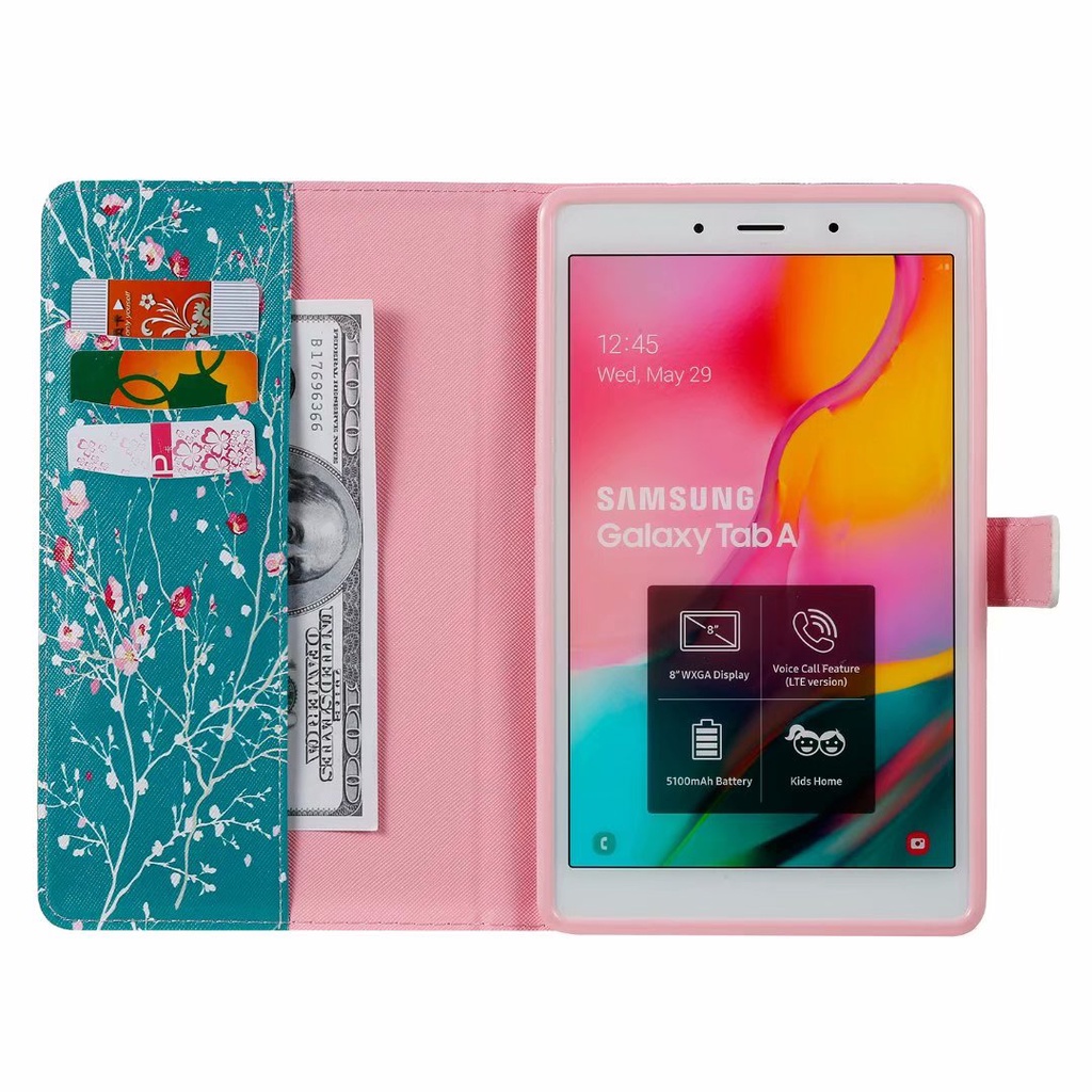 Bao Da Máy Tính Bảng Nắp Lật Chống Sốc Có Giá Đỡ Cho Samsung Galaxy Tab A 8.0 2019 T290 T295 Sm-T295 Ốp