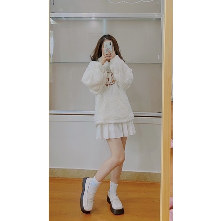 ÁO HOODIE LÔNG THÊU GẤU SAY HIII SIÊU CUTE - Freesize | BigBuy360 - bigbuy360.vn