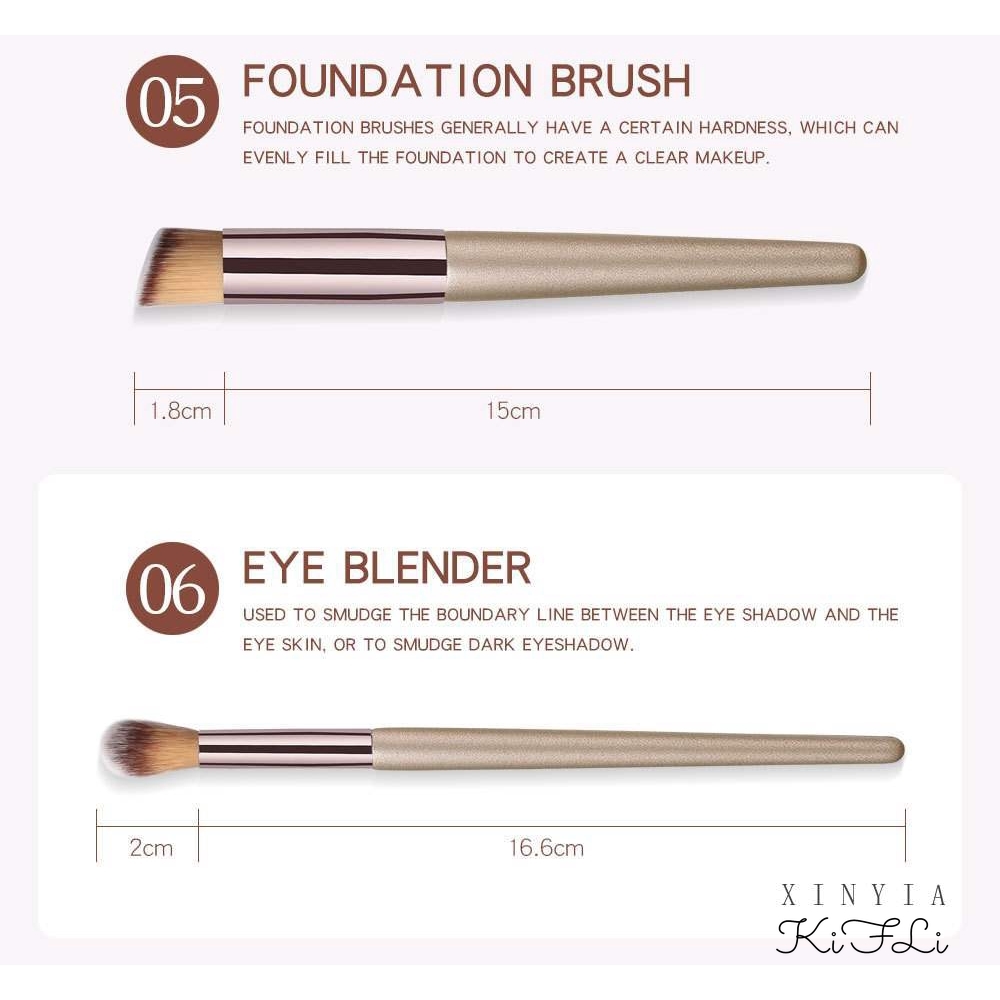 K2 Cọ Trang Điểm Thiết Kế Cán Gỗ Sang Trọng