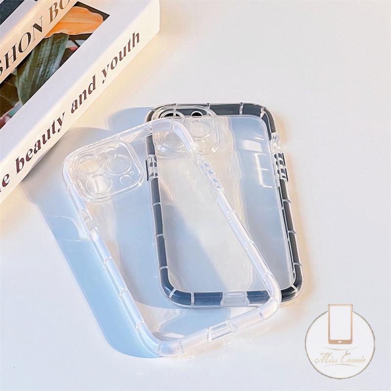 Ốp Điện Thoại Trong Suốt Viền Màu Huỳnh Quang Cho IPhone 7 8 Plus 11 12 13 Pro Max XR X XS Max SE 2020