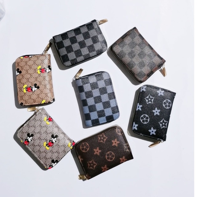 Túi đựng thẻ cầm tay mini thiết kế nhiều ngăn tiện dụng thời trang cho nam nữ