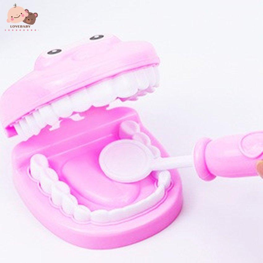 [HOT]9 Pcs Dentist Toy Pretend Dentist Check Tooth Model Kid Educational Doctor Toy