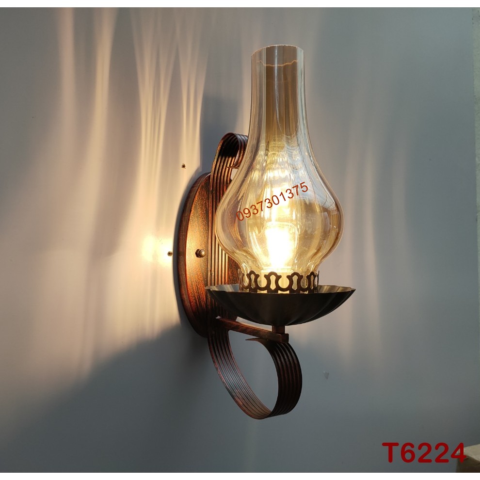 Đèn tường trang trí hình đèn dầu T6224 có kèm bóng đèn led