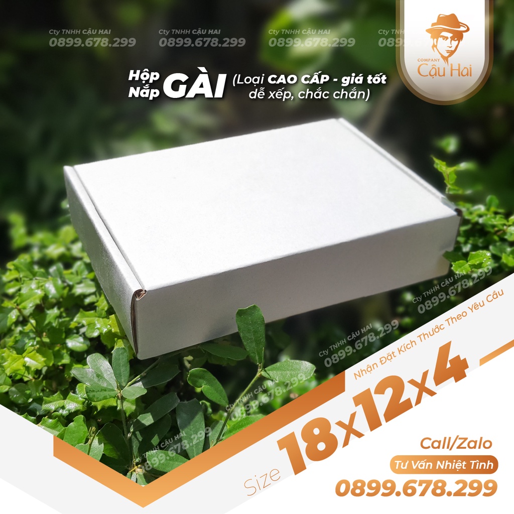 Set 20 Hộp carton nắp GÀI 18x12x4