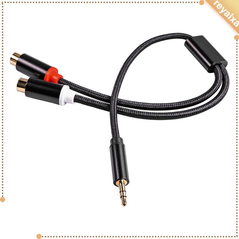 Dây Cáp Chia Cổng 3.5mm Thành Hai Cổng RCA Cho Máy Nghe Nhạc CD TV Stereo