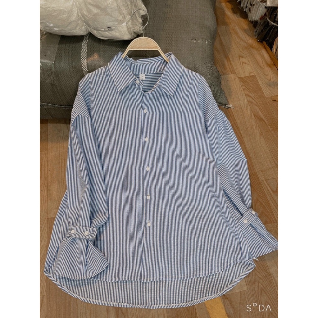 [Mã FAMARAL1 giảm 10K đơn 50K] Áo sơ mi kẻ tay đai cài cúc A2224 SUSTORE