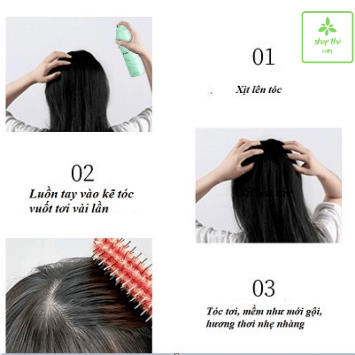 Xịt gội đầu khô cấp tốc nội địa trung giúp tóc bồng bềnh suốt 8 Tiếng không dầu không bết dính (SẴN BUÔN SỈ)-THO055