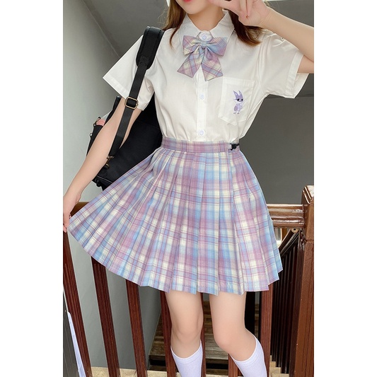 Hormones chân váy xếp ly tennis caro dáng ngắn vintage Thời Trang ulzzang Nhật Bản