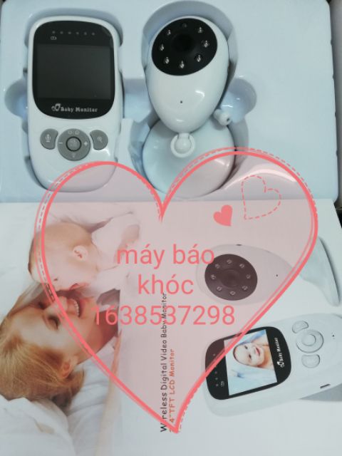 [Tặng kèm thìa báo nóng] Máy báo khóc Baby Monitor màn hình 2.4 in- Camera giám sát trẻ em siêu nét mbk02